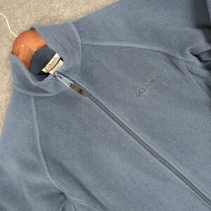 Columbia Womens Small Blue Full Zip Fleece Jacket Mock Neck Outdoors Activewear
